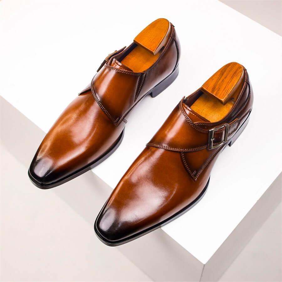 Alvin | Chaussures Homme Monk Strap Dégradé avec Boucle Classique | Élégance et Confort