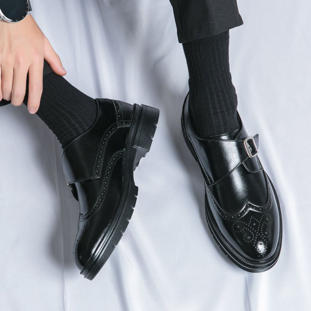 Wyatt | Chaussures Homme Monk Strap Wingtip Brogue | Style Formel Sophistiqué