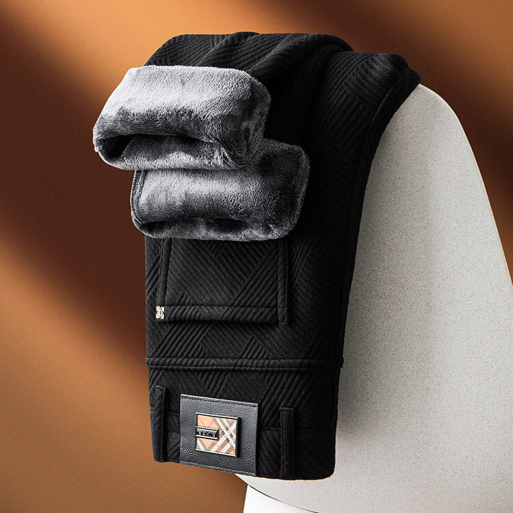 Amos | Pantalon Homme Texturé à Motif Géométrique | Élégance et Confort Moderne