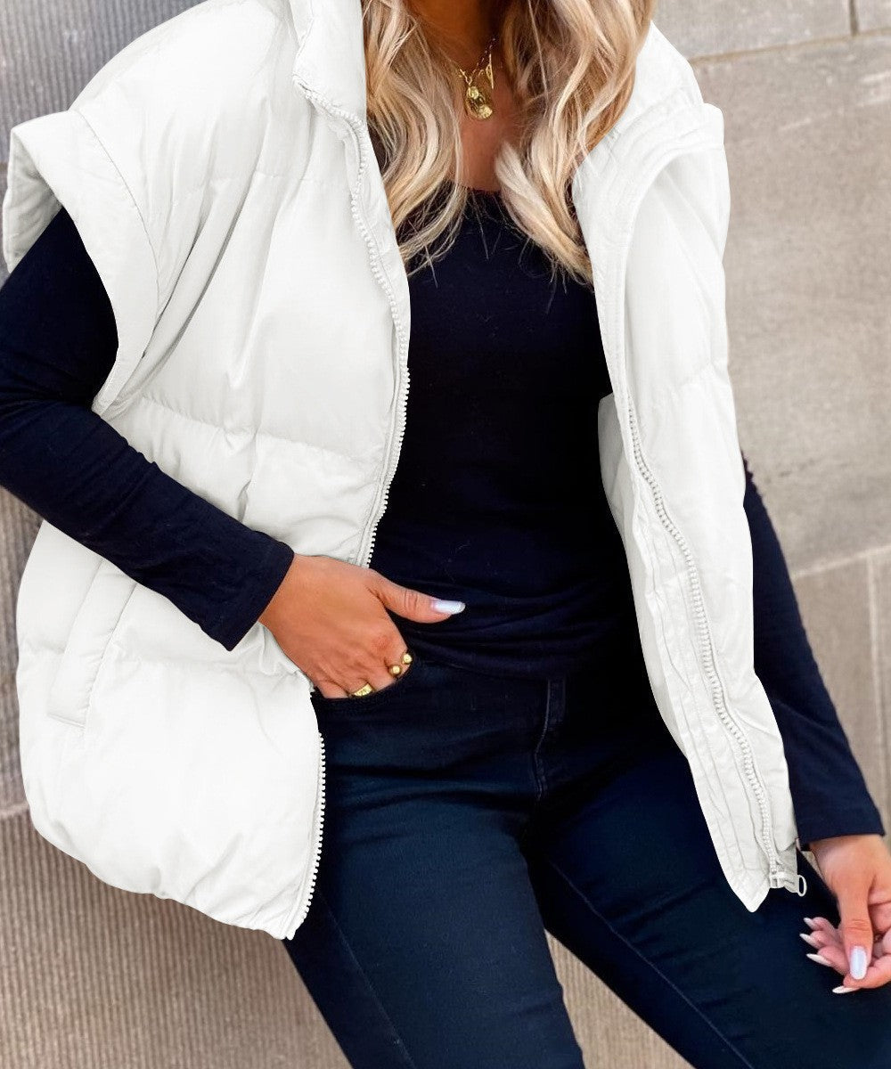 Gilet Sans Manches Texturé | Élégance et Style Hivernal