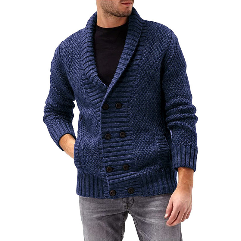 Men’s Double Button Cardigan | Gilet Homme à Double Boutonnage et Design Structuré