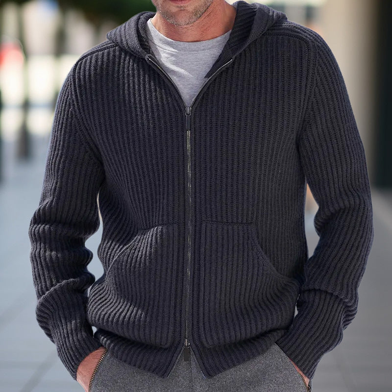 Men’s Hooded Cardigan | Gilet Homme à Capuche Chic et Confortable