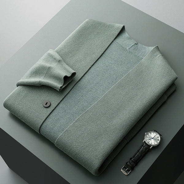 Cardigan Homme en Maille avec Détails Rayés | Élégance Décontractée et Confort Quotidien