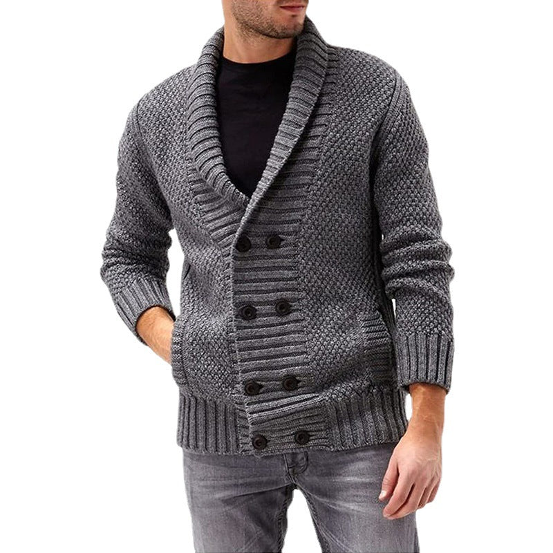 Men’s Double Button Cardigan | Gilet Homme à Double Boutonnage et Design Structuré