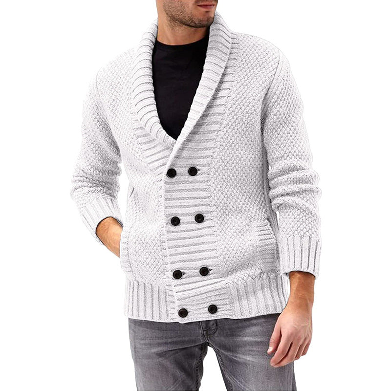 Men’s Double Button Cardigan | Gilet Homme à Double Boutonnage et Design Structuré
