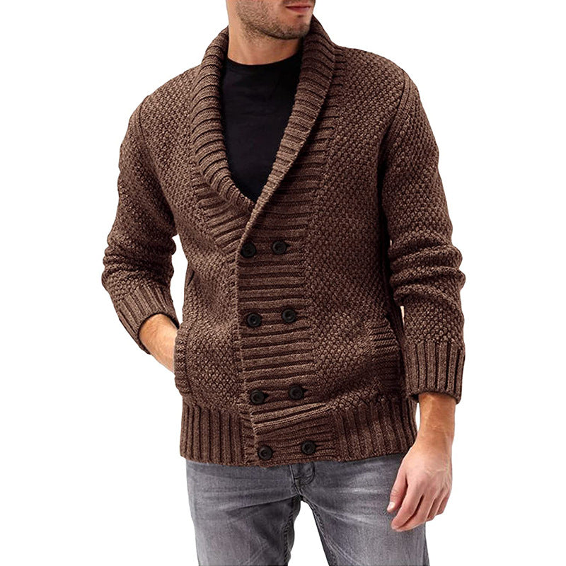 Men’s Double Button Cardigan | Gilet Homme à Double Boutonnage et Design Structuré