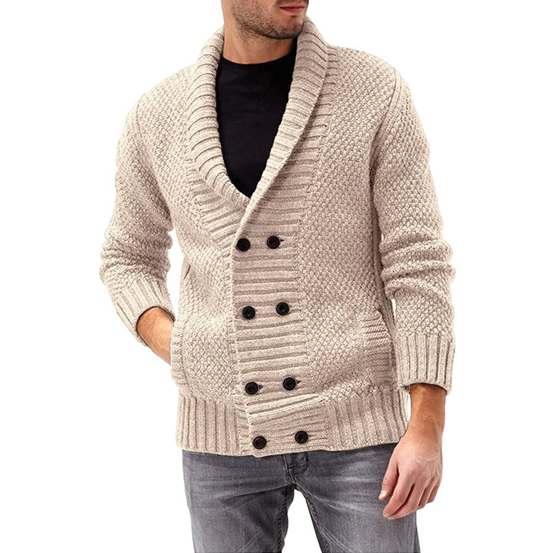 Men’s Double Button Cardigan | Gilet Homme à Double Boutonnage et Design Structuré