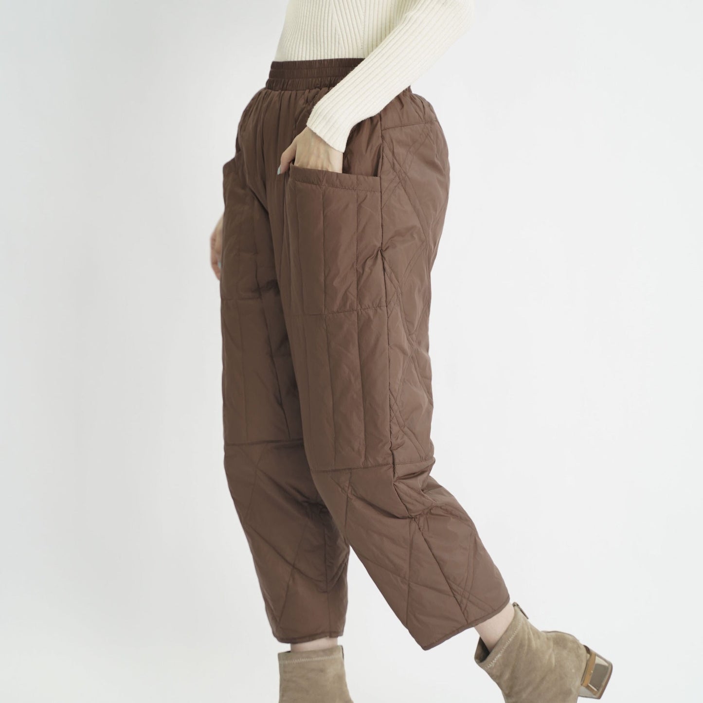 Lined Leisure Pants Femme | Pantalon Doublé avec Taille Élastique et Poches