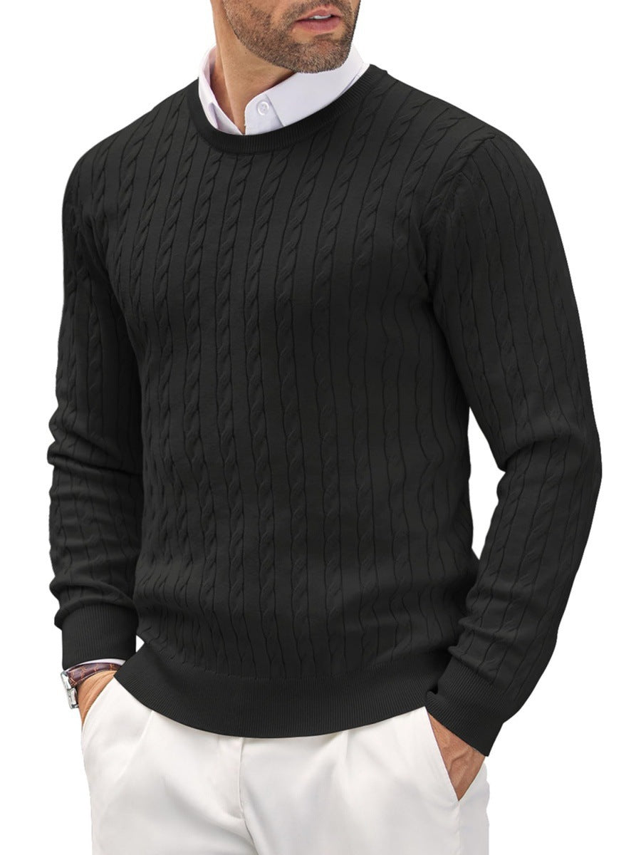 Sweater Homme | Pull Tricoté avec Motif Torsadé Structuré