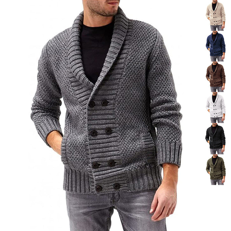 Men’s Double Button Cardigan | Gilet Homme à Double Boutonnage et Design Structuré