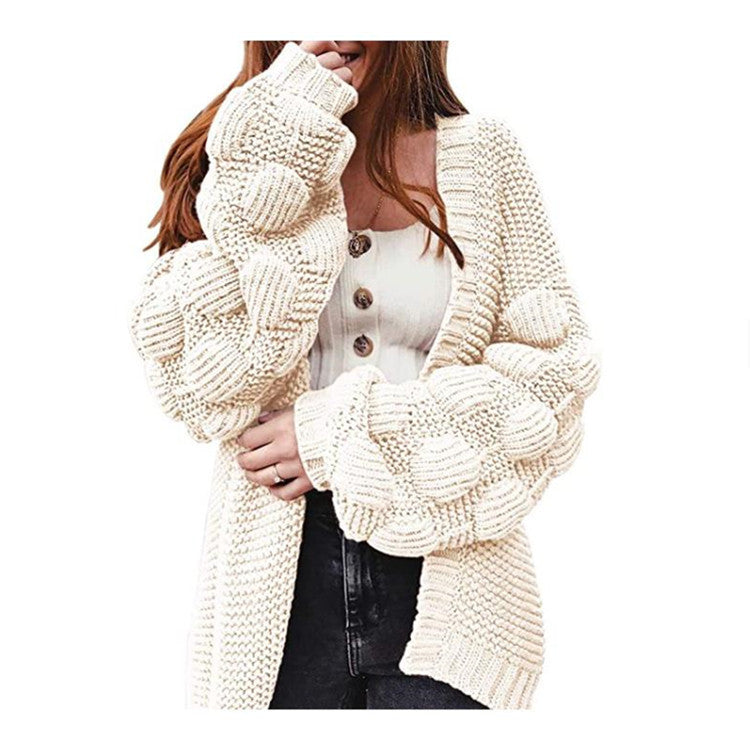 Cardigan Femme | Gilet à Manches Volumineuses