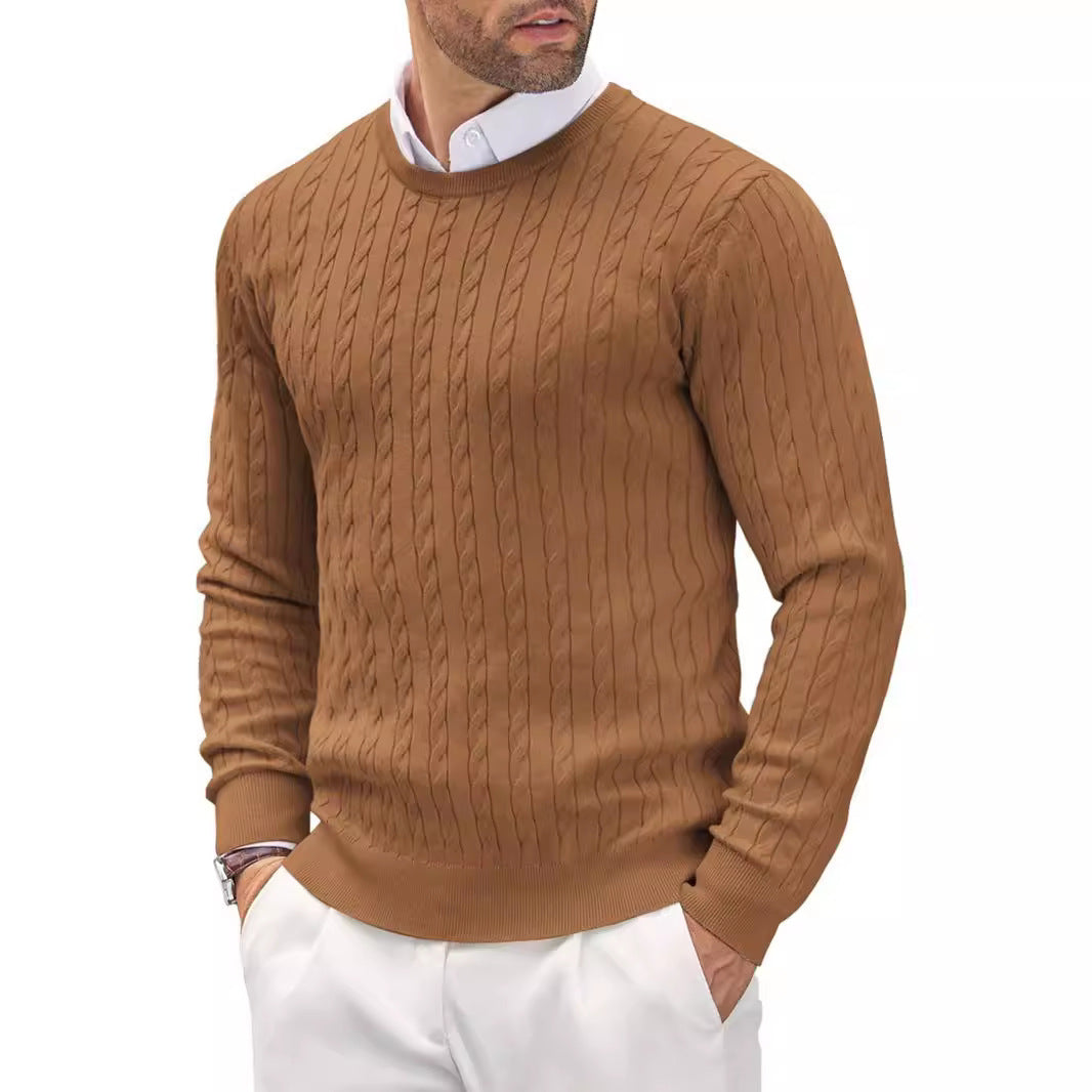 Sweater Homme | Pull Tricoté avec Motif Torsadé Structuré