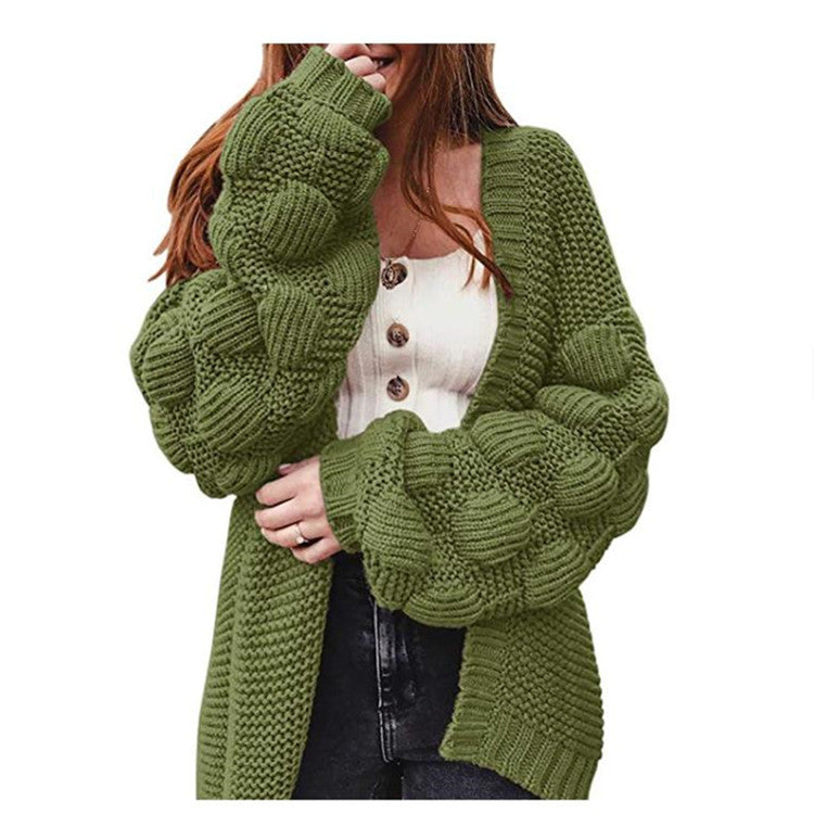 Cardigan Femme | Gilet à Manches Volumineuses