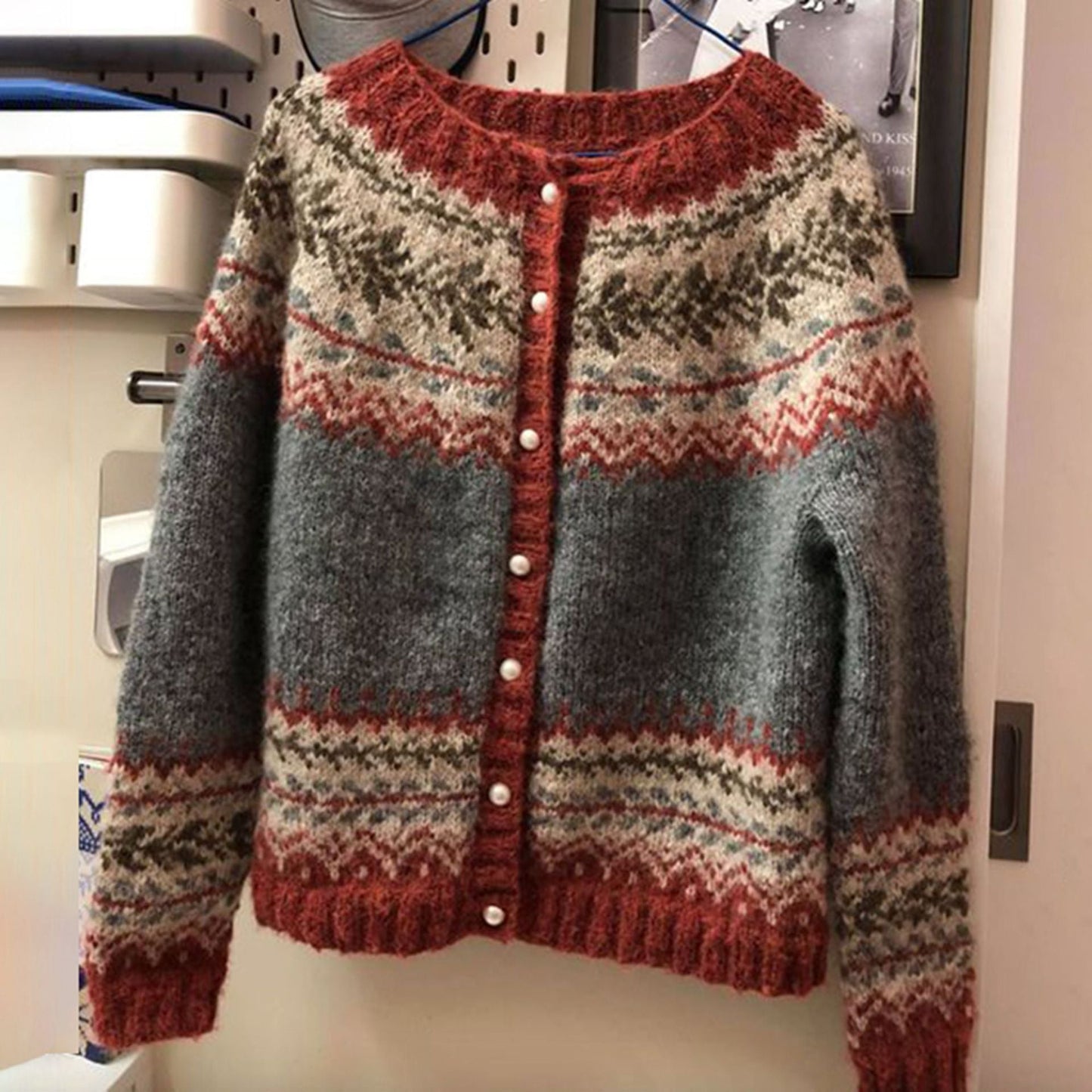 Nordic Warm Knit Cardigan Femme | Élégance et Chaleur pour l’Hiver