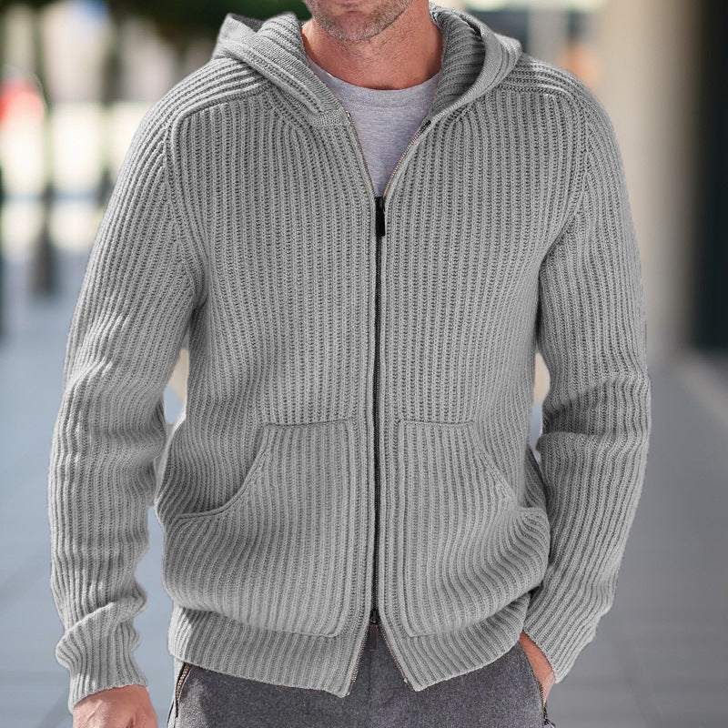 Men’s Hooded Cardigan | Gilet Homme à Capuche Chic et Confortable