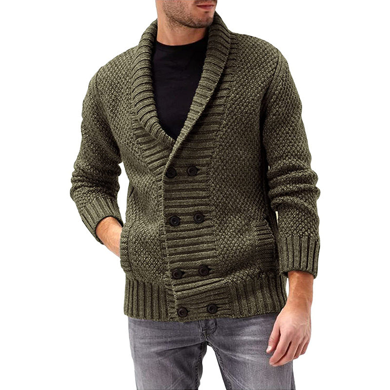 Men’s Double Button Cardigan | Gilet Homme à Double Boutonnage et Design Structuré