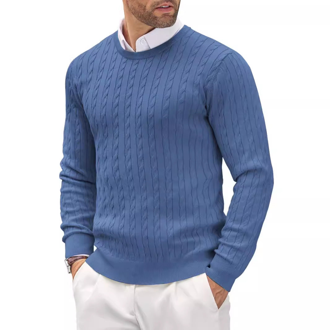 Sweater Homme | Pull Tricoté avec Motif Torsadé Structuré