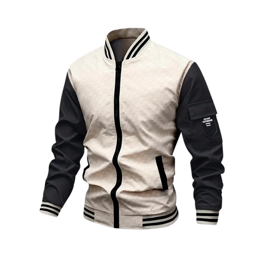 Dionne | Bomber Homme Bicolore avec Fermeture Éclair, Style Moderne & Décontracté