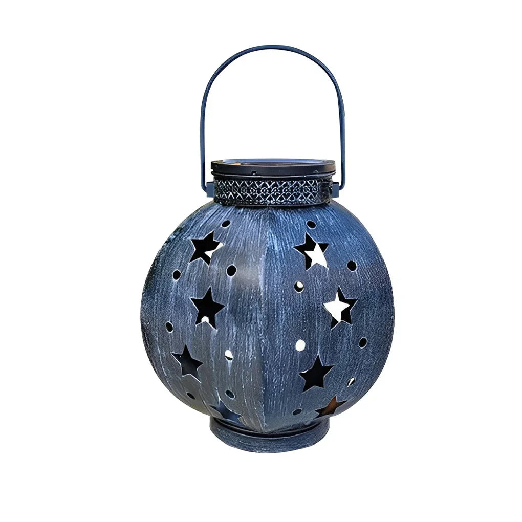SternLicht™ | Solar-Gartenlaterne mit Sternprojektion und warmweißem LED-Licht