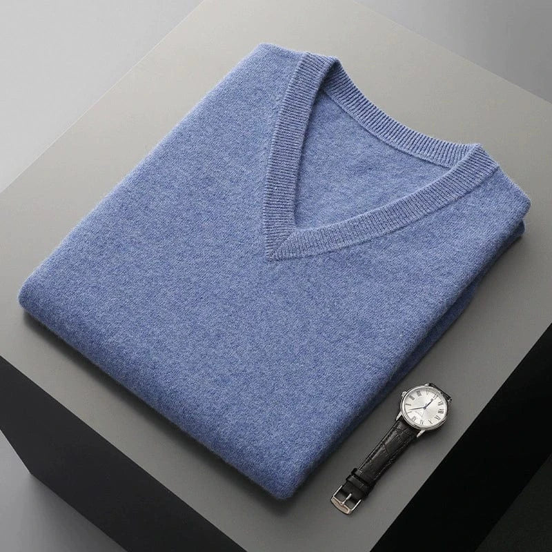 Cashmere Pull Homme Sans Manches à Col V, Douceur Luxueuse et Confort Léger