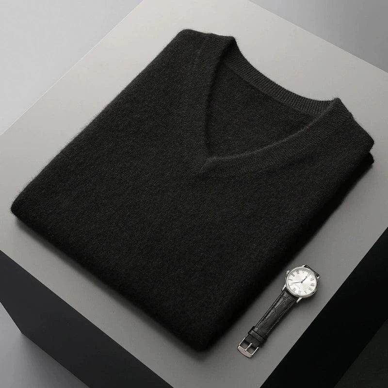 Cashmere Pull Homme Sans Manches à Col V, Douceur Luxueuse et Confort Léger