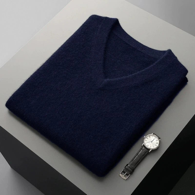 Cashmere Pull Homme Sans Manches à Col V, Douceur Luxueuse et Confort Léger