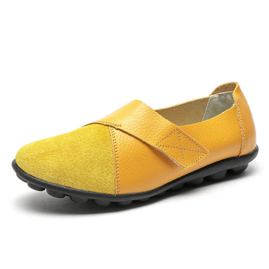 Faustia | Chaussures Plates Femme Bicolores, Élégantes & En Cuir Véritable