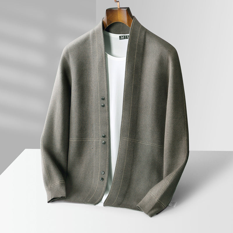 Cardigan Homme Moderne Structuré à Devant Ouvert – Confort, Style & Polyvalence