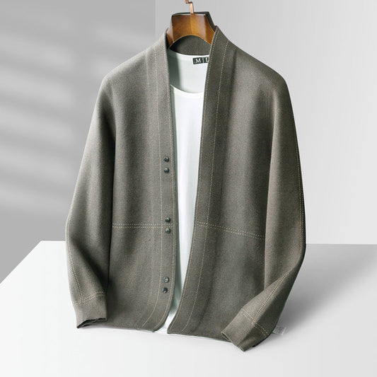 Cardigan Homme Moderne Structuré à Devant Ouvert – Confort, Style & Polyvalence