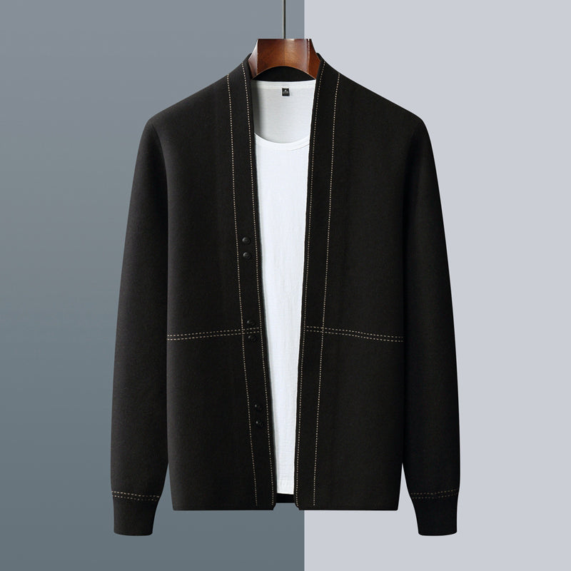 Cardigan Homme Moderne Structuré à Devant Ouvert – Confort, Style & Polyvalence