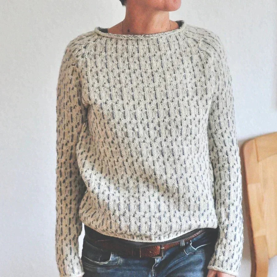 Pull Femme Col Rond | Tricot Chaud et Élégant pour l’Hiver