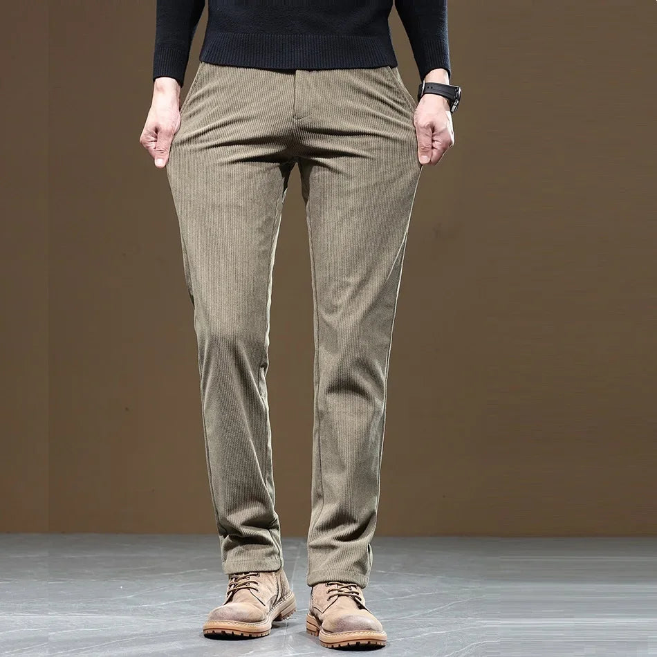Everton | Pantalon Homme en Velours Doublé Polaire Slim Fit