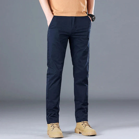 Fleming | Pantalon Homme en Coton Slim Fit Straight Leg Business Casual