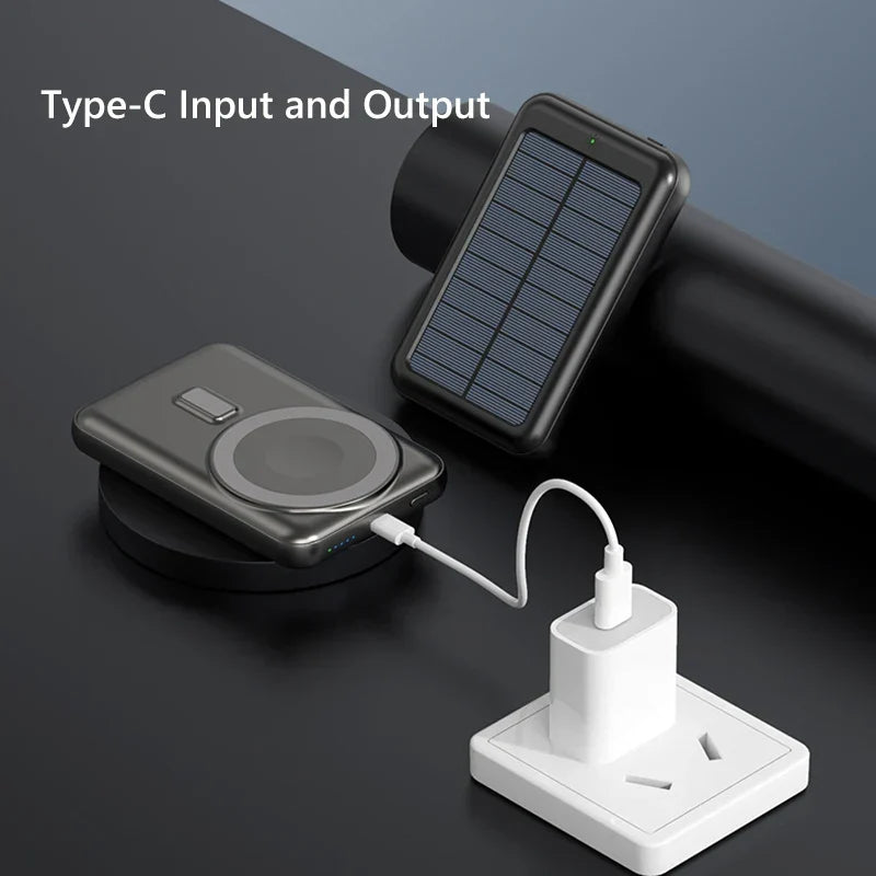 SolarVolt™ | 20.000-mAh-Powerbank mit Solarpanel und kabellosem Laden