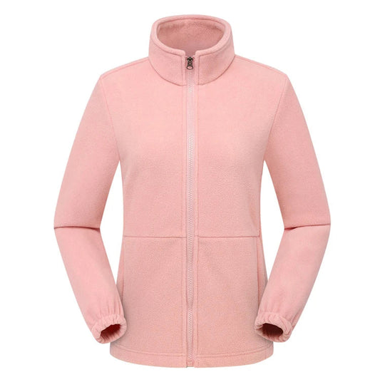 Élone | Veste Femme Douce à Col Montant avec Fermeture Zippée Intégrale