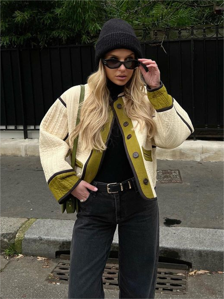 Sylvette | Veste Femme Automne Décontractée Boutonnée Coupe Ample et Confortable