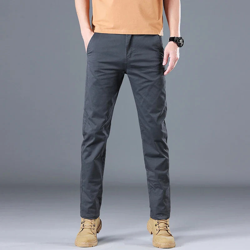 Fleming | Pantalon Homme en Coton Slim Fit Straight Leg Business Casual