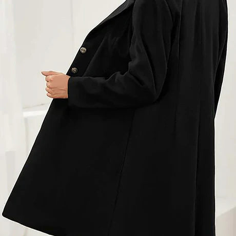 Isaline-Rose | Manteau Femme Élégant Laine Slim Fit, Mi-Long, Col Revers Classique