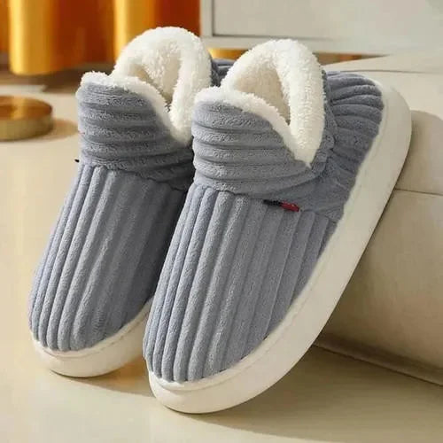 Mireille | Chaussons Femme Hiver Intérieur avec Doublure Peluche Douce & Semelle Antidérapante