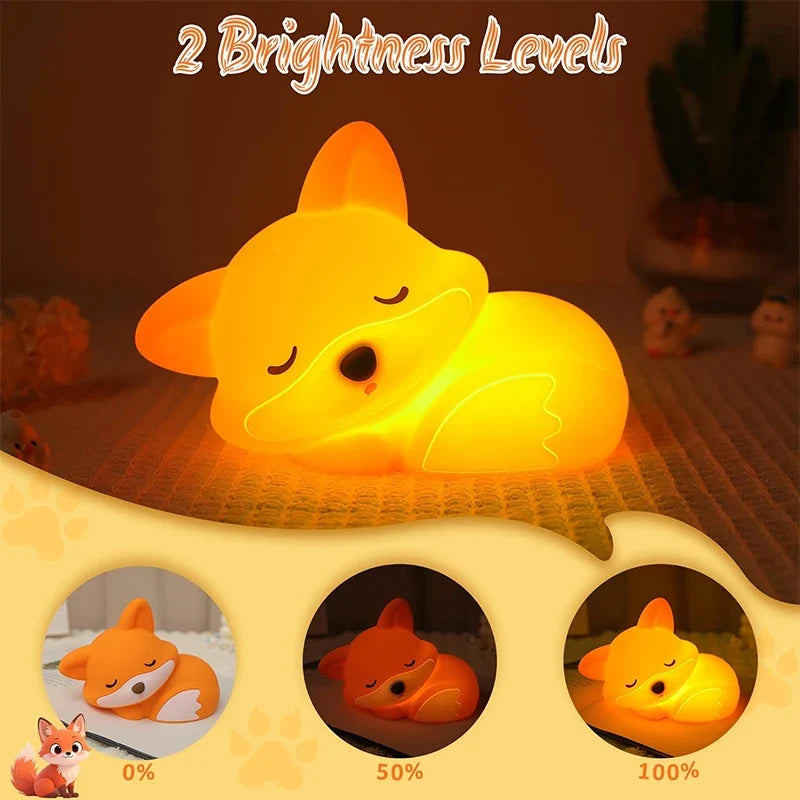 LumiFuchs™ | Niedliches Silikon-Nachtlicht in Fuchsform mit Timer