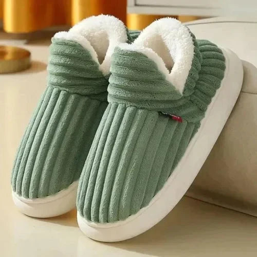 Mireille | Chaussons Femme Hiver Intérieur avec Doublure Peluche Douce & Semelle Antidérapante