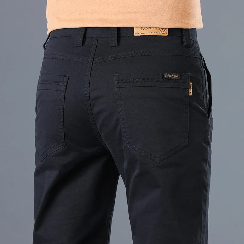 Fleming | Pantalon Homme en Coton Slim Fit Straight Leg Business Casual