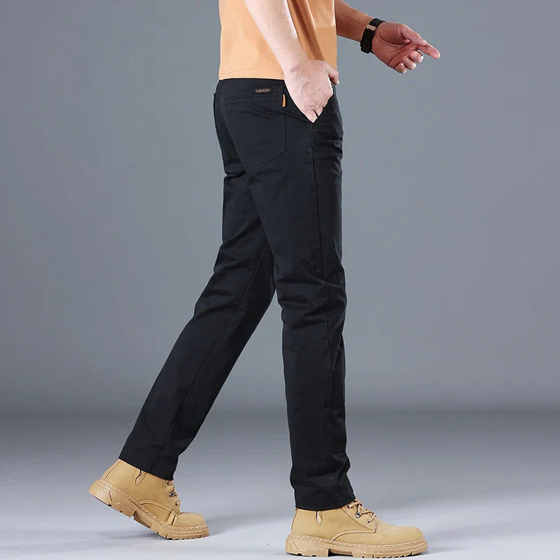 Fleming | Pantalon Homme en Coton Slim Fit Straight Leg Business Casual