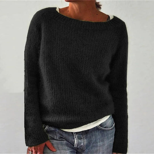 Pull Femme Col Rond | Tricot Chaud et Élégant pour l’Hiver