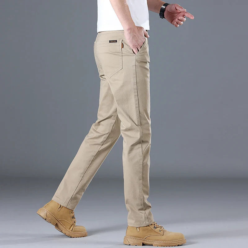 Fleming | Pantalon Homme en Coton Slim Fit Straight Leg Business Casual