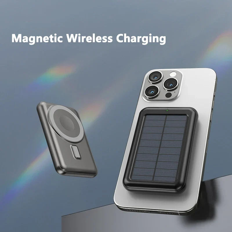 SolarVolt™ | 20.000-mAh-Powerbank mit Solarpanel und kabellosem Laden