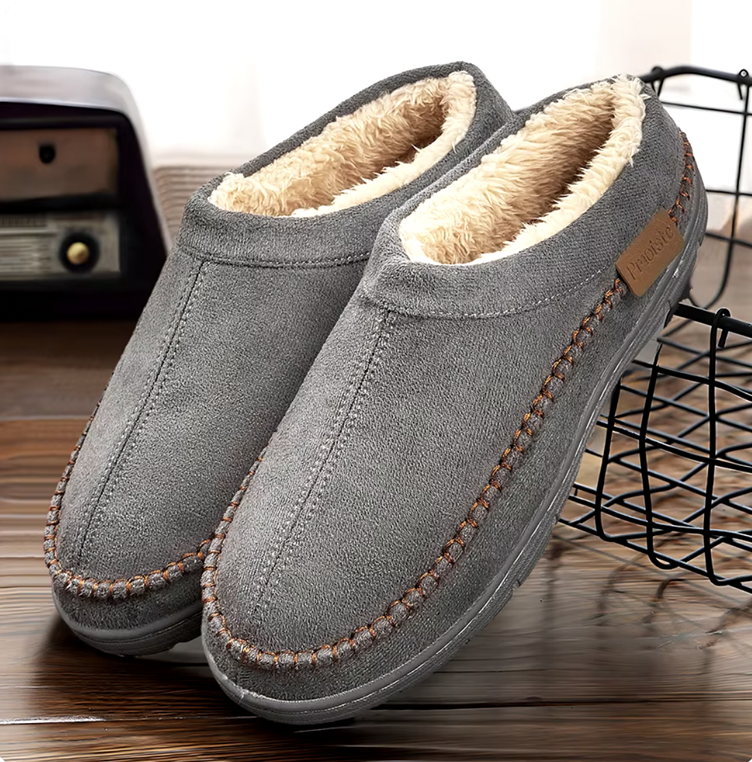 Blackthorne | Chaussons Mules Homme en Mousse à Mémoire de Forme avec Doublure Chaude & Semelle Antidérapante