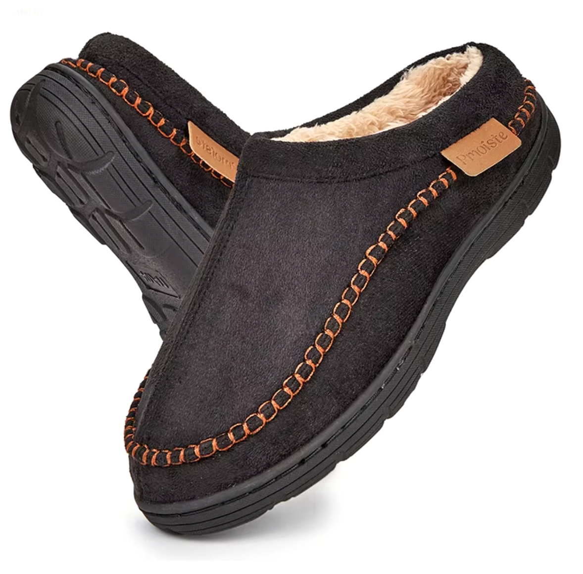 Blackthorne | Chaussons Mules Homme en Mousse à Mémoire de Forme avec Doublure Chaude & Semelle Antidérapante