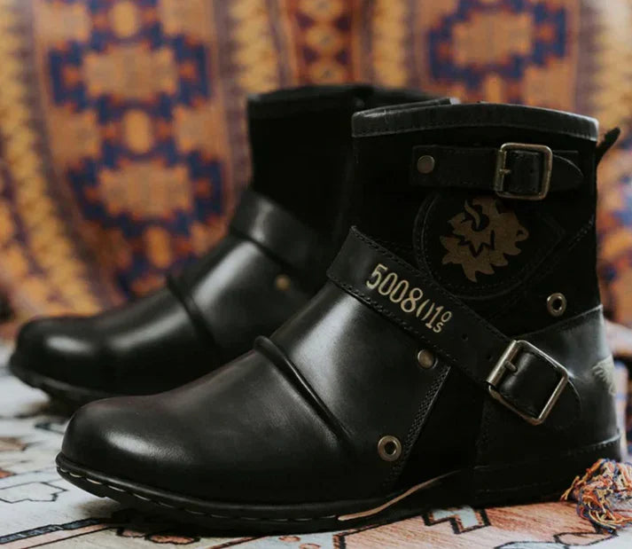 Lennon | Bottes de cowboy robustes pour homme, style vintage, avec boucles ajustables