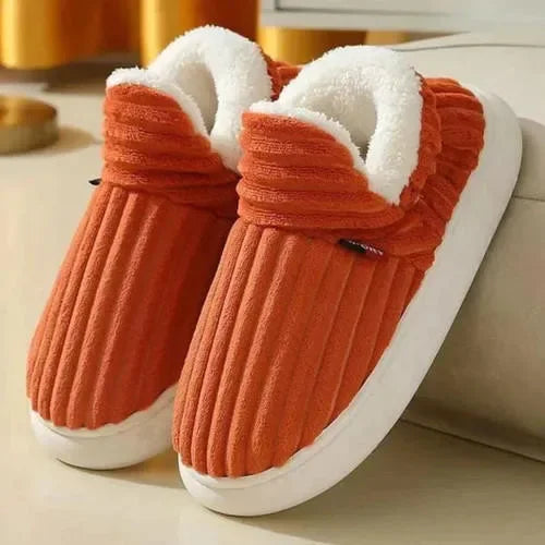 Mireille | Chaussons Femme Hiver Intérieur avec Doublure Peluche Douce & Semelle Antidérapante